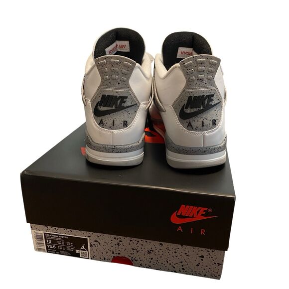 Size 12 - Air Jordan 4 Retro OG 2025 White Cement Pre-Owned In Box FV5029-100 main image 8